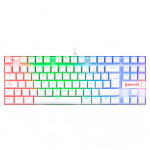 Teclado Gamer Mecânico Redragon Kumara K552W, RGB 80% USB , Switch Outemu Blue, Inglês, Branco