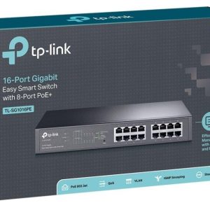 HUB SWITCH TP-LINK 16P TL-SG1016PE 10/100/1000 POE