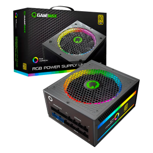 FONTE 1050W GAMEMAX RGB-1050 PRO 80P GOLD RGB F-MOD