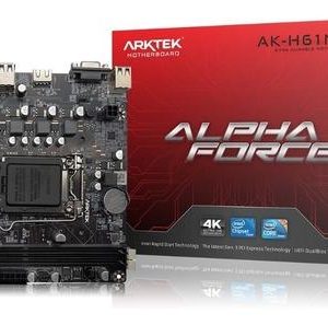 Placa Mãe 1155 Arktek AK-H61M EL 2xDDR3, 1xVGA D-Sub, 1xHDMI, 6xUSB-A 2.0, 1xRJ45 Gigabit, 1xAudio, M-ATX