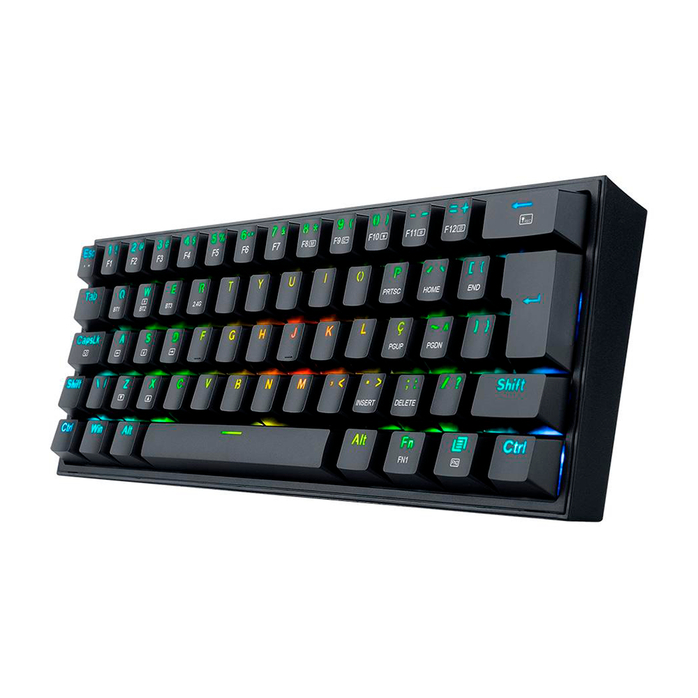 TECLADO REDRAGON K616-RGB FIZZ PRO BT/WIFI BLACK - Imagem 4