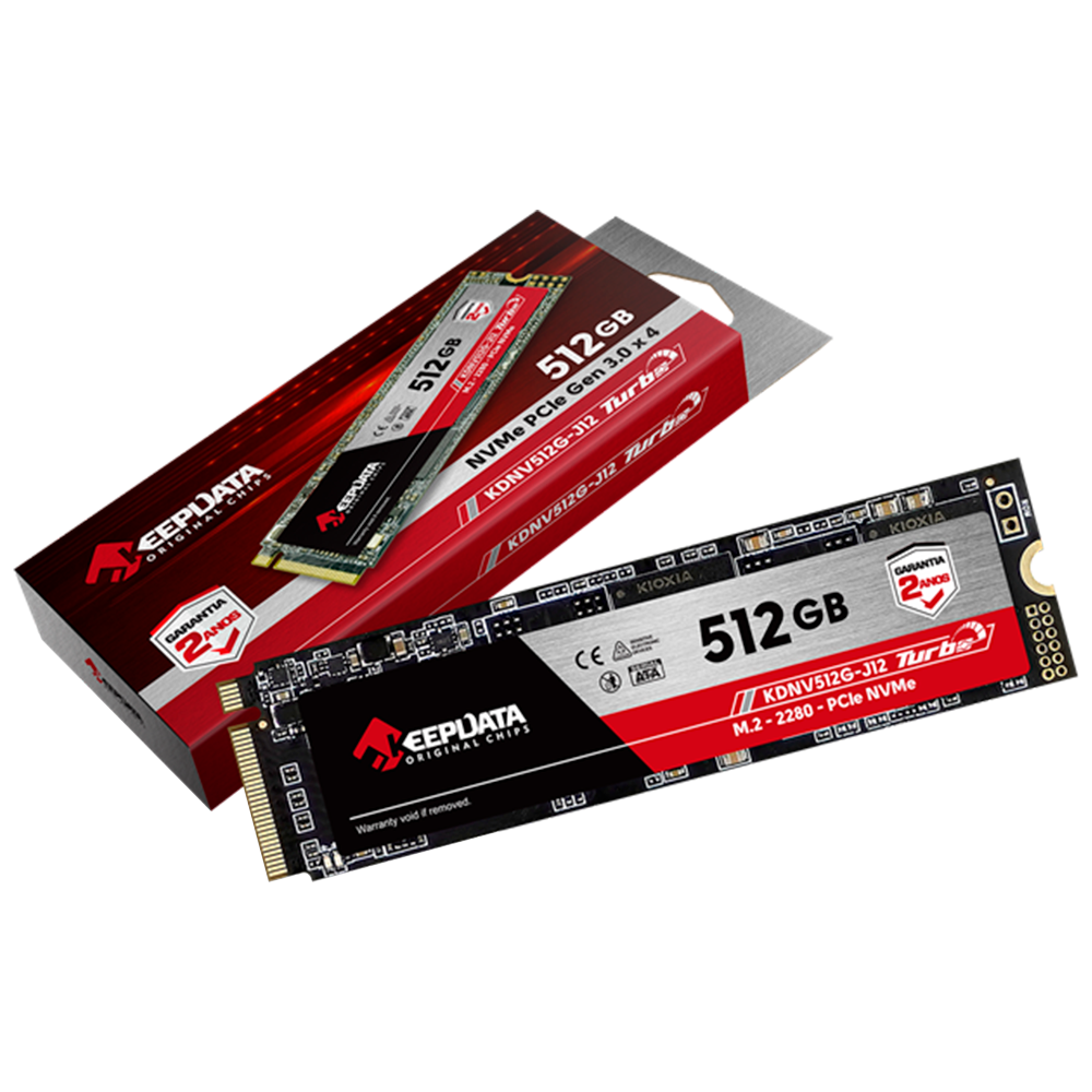 SSD Keepdata 512GB, M.2 NVMe, Leitura até 2400MB/s, Gravação 1700MB/s, KDNV512G-J12 - Imagem 2