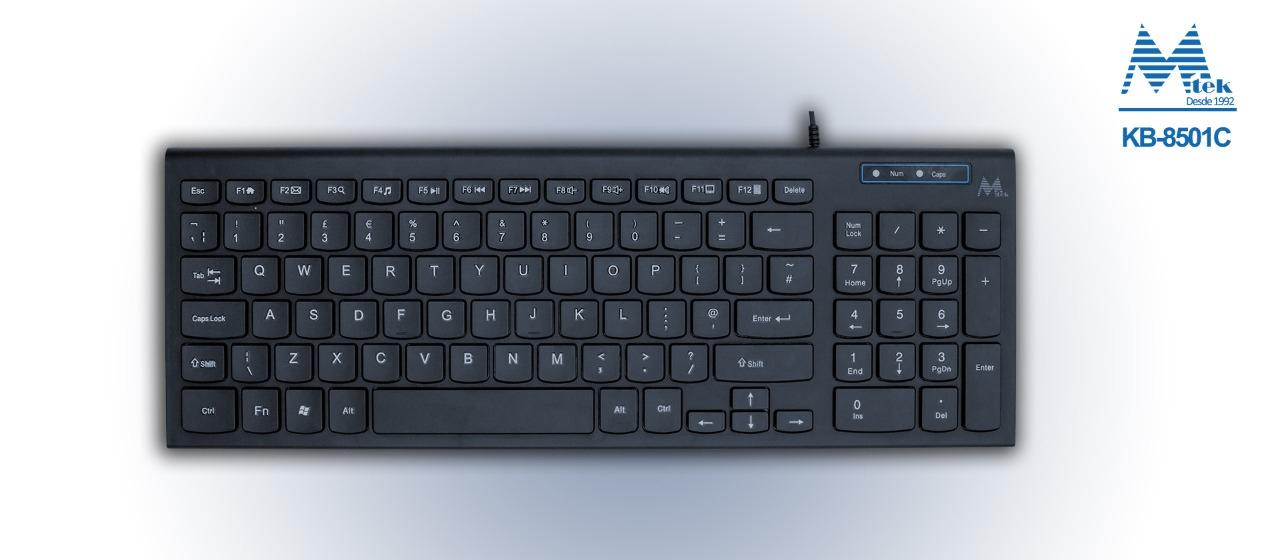 TECLADO MTEK KB-8501C USB PORTUGUES PRETO