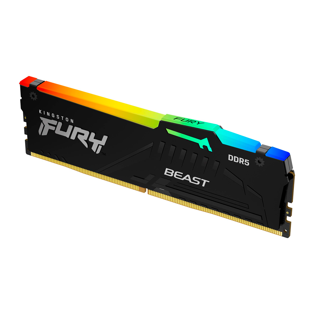 Memória Kingston Fury Beast RGB, DDR5 8GB (1x8GB), 5600MHz, KF556C40BBA/8, Preto - Imagem 2