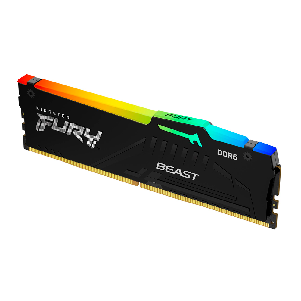 Memória Kingston Fury Beast RGB, DDR5 8GB (1x8GB), 5600MHz, KF552C40BBA/8, Preto - Imagem 2