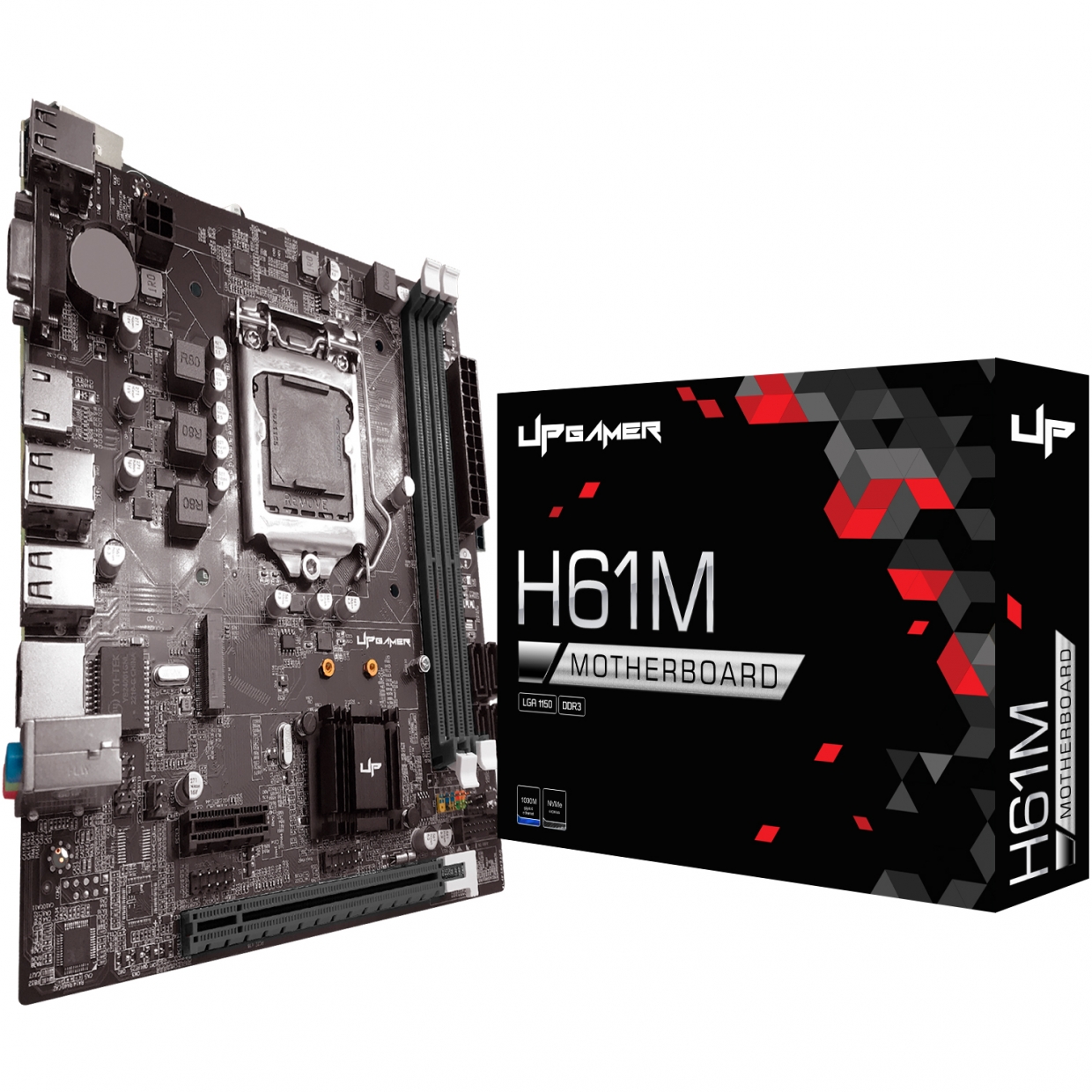 Placa Mãe UP Gamer H61MDR3, Intel LGA 1155, m-ATX, DDR3, M.2 NVMe, UP-H61M