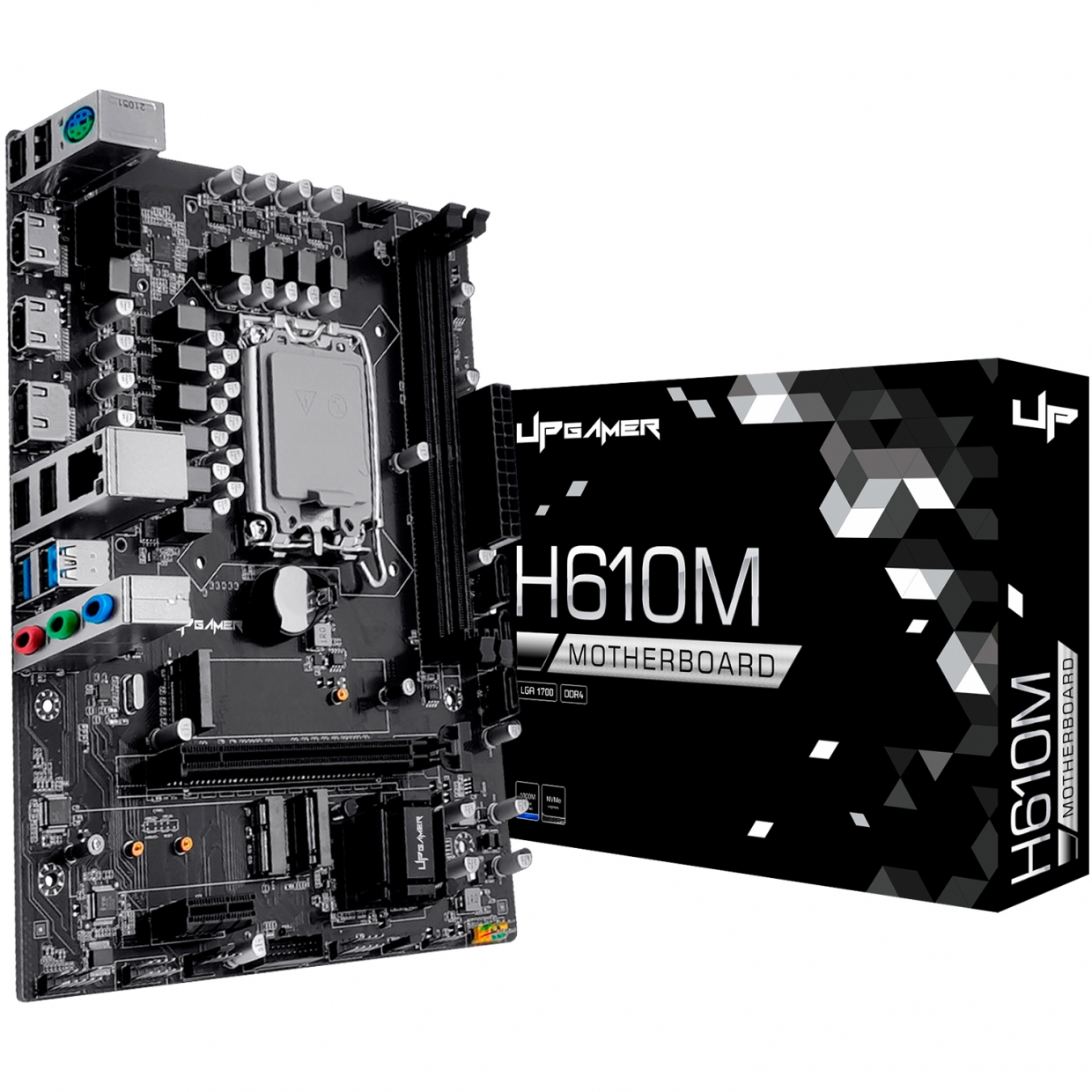 Placa Mãe UP Gamer H610M, Intel LGA 1700, m-ATX, DDR4, M.2 NVMe, UP-H610MDR4