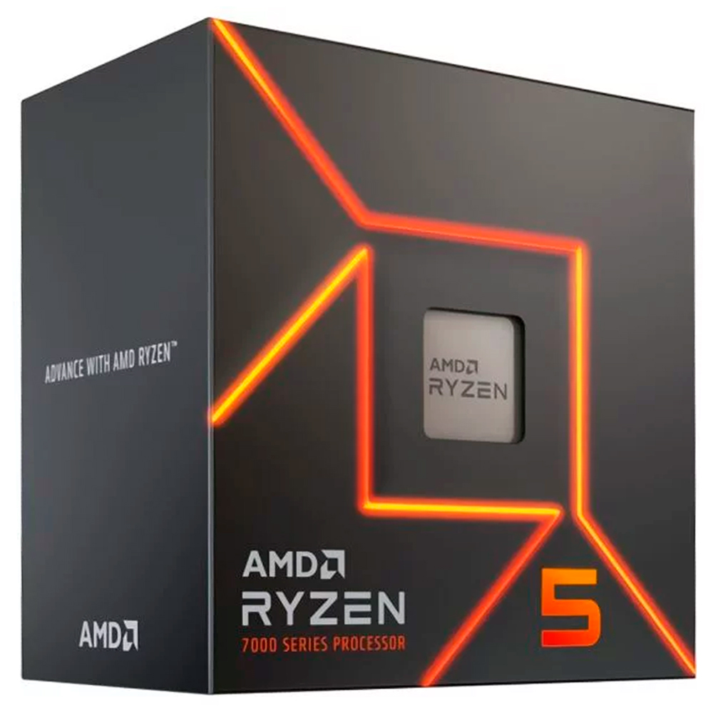 Processador AMD Ryzen 5 7600, 3.8GHz (5.1GHz Max Turbo), Socket AM5, 38MB, Box