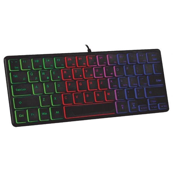 TECLADO MINI SATE AK-872 RAINBOW USB ESPANHOL