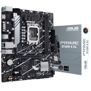 Placa Mãe ASUS Prime B760M-K D4, Chipset Intel, Socket LGA 1700, DDR4, HDMI, VGA, Micro-ATX
