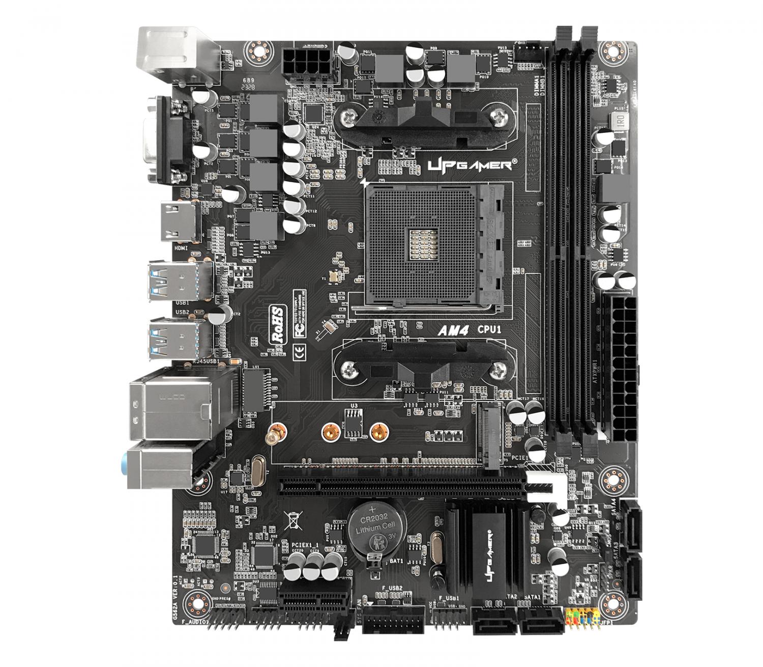 Placa Mãe UP Gamer A520M, AMD AM4, m-ATX, DDR4, M.2 NVMe, UP-A520M - Imagem 2