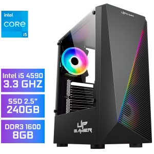 PC Gamer Montado UP Gamer Cronos, Intel Core i5 4590 3.3GHz, 8GB DDR3 1600MHz, SSD 240B 2.5", Placa Mãe H81M, Fonte 200W, Cooler Processador
