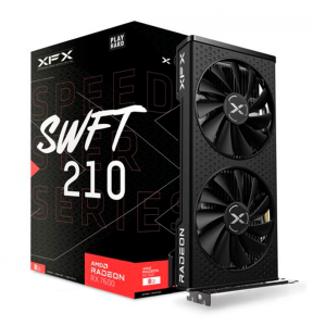 Placa de Vídeo XFX Speedster SWFT 210 Radeon RX7600, 8GB GDDR6, 128-bits, DP, HDMI, RX-76PSWFTFY