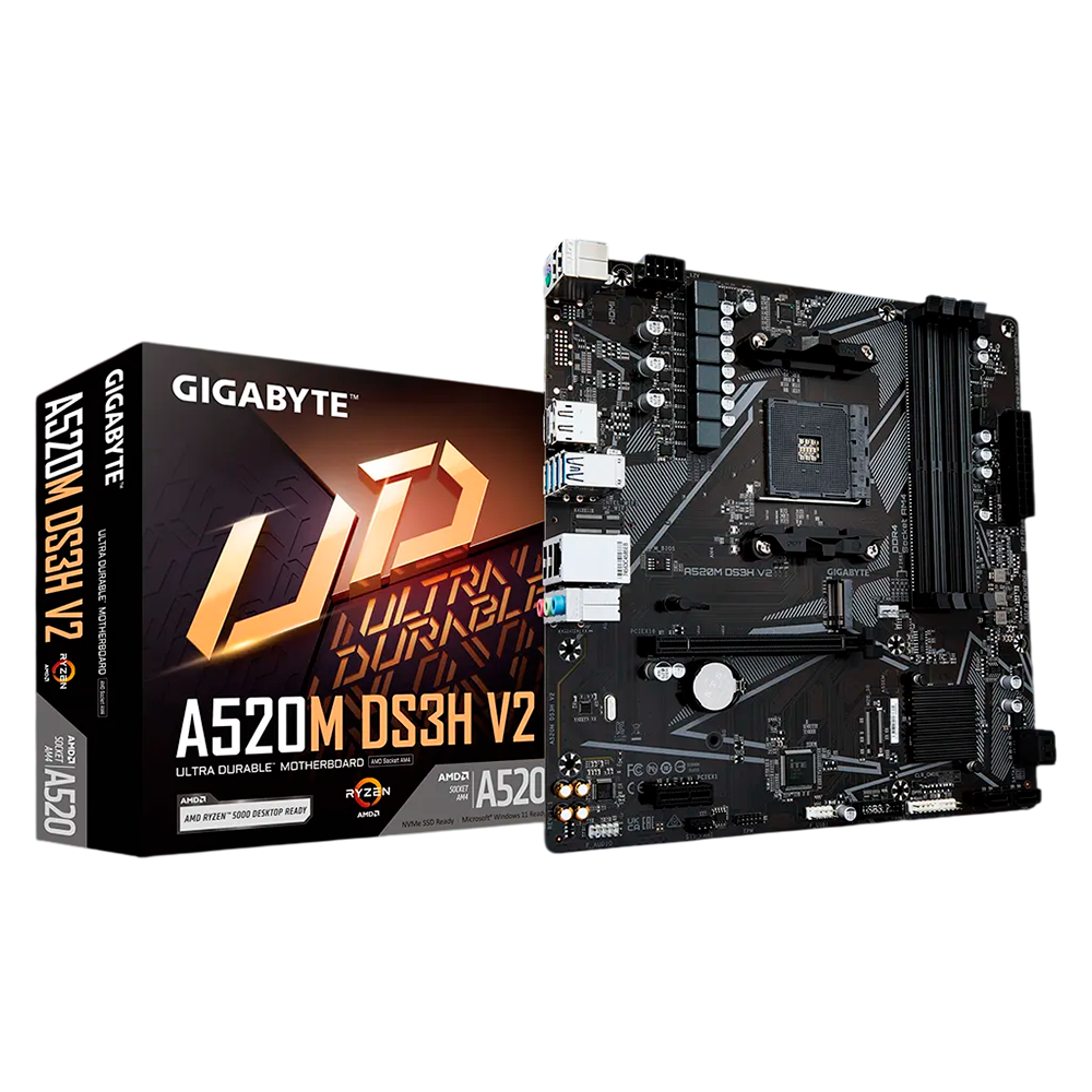 MB AM4 GIGABYTE A520M DS3H V2 DP/HDMI/M.2/DDR4