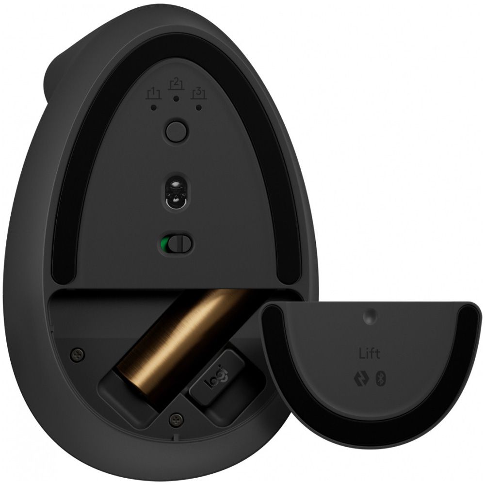 MOUSE LOGITECH LIFT LEFT VERTICAL ERGONOMICO GRAPH 910-006467 GRAPHITE - Imagem 2