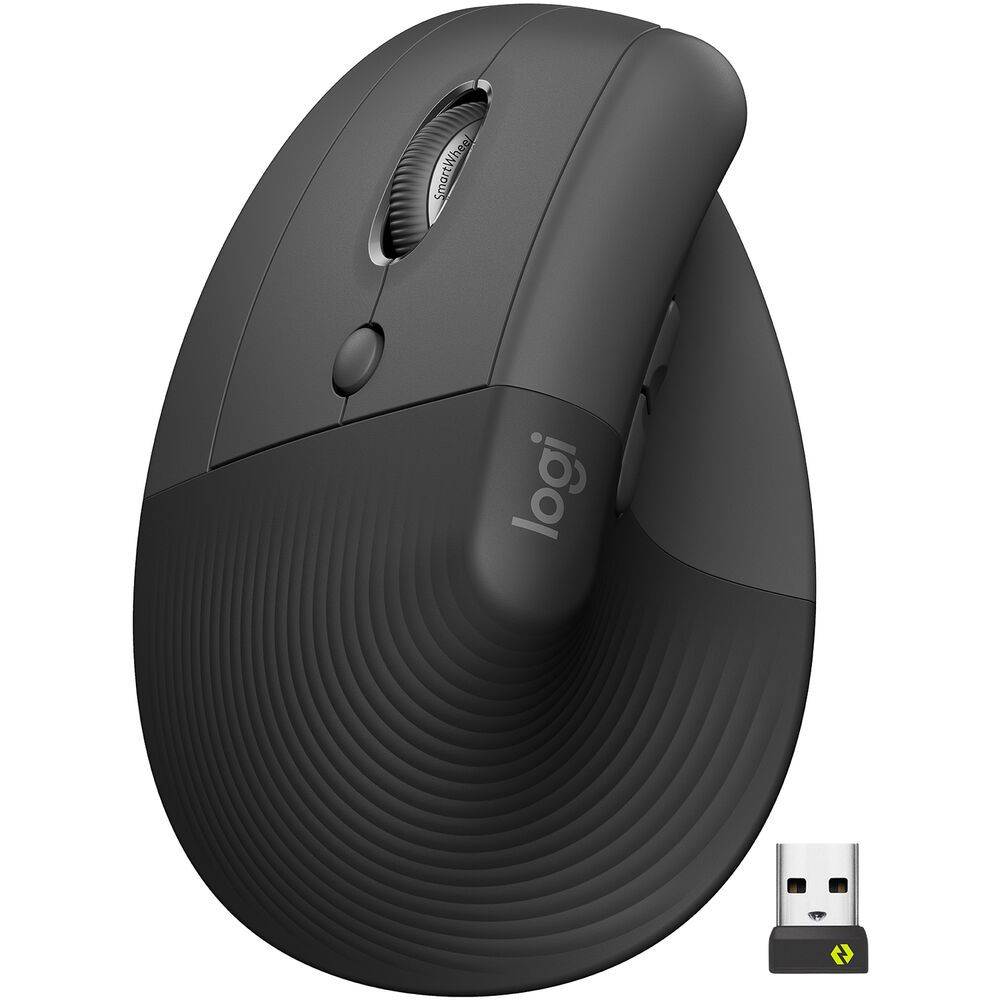 MOUSE LOGITECH LIFT LEFT VERTICAL ERGONOMICO GRAPH 910-006467 GRAPHITE