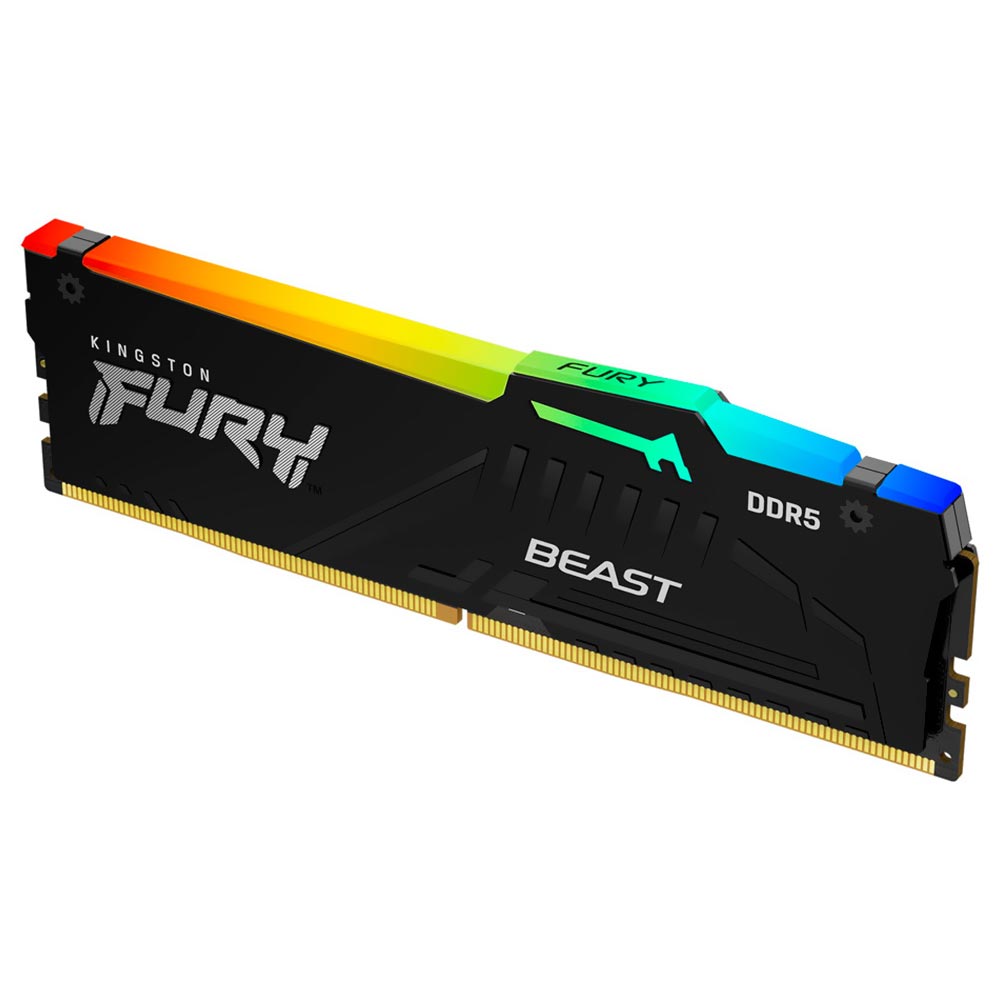 Memória Kingston Fury Beast RGB, DDR5 32GB (1x32GB), 6000MHz, KF560C36BBEA-32, Preto - Imagem 3