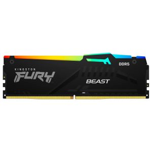 Memória Kingston Fury Beast RGB, DDR5 32GB (1x32GB), 6000MHz, KF560C36BBEA-32, Preto