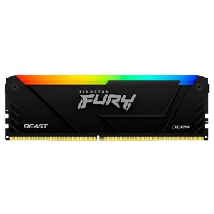 Memória Kingston Fury Beast RGB, DDR4 16GB (1x16GB), 3200MHz, KF432C16BB12A, Preto