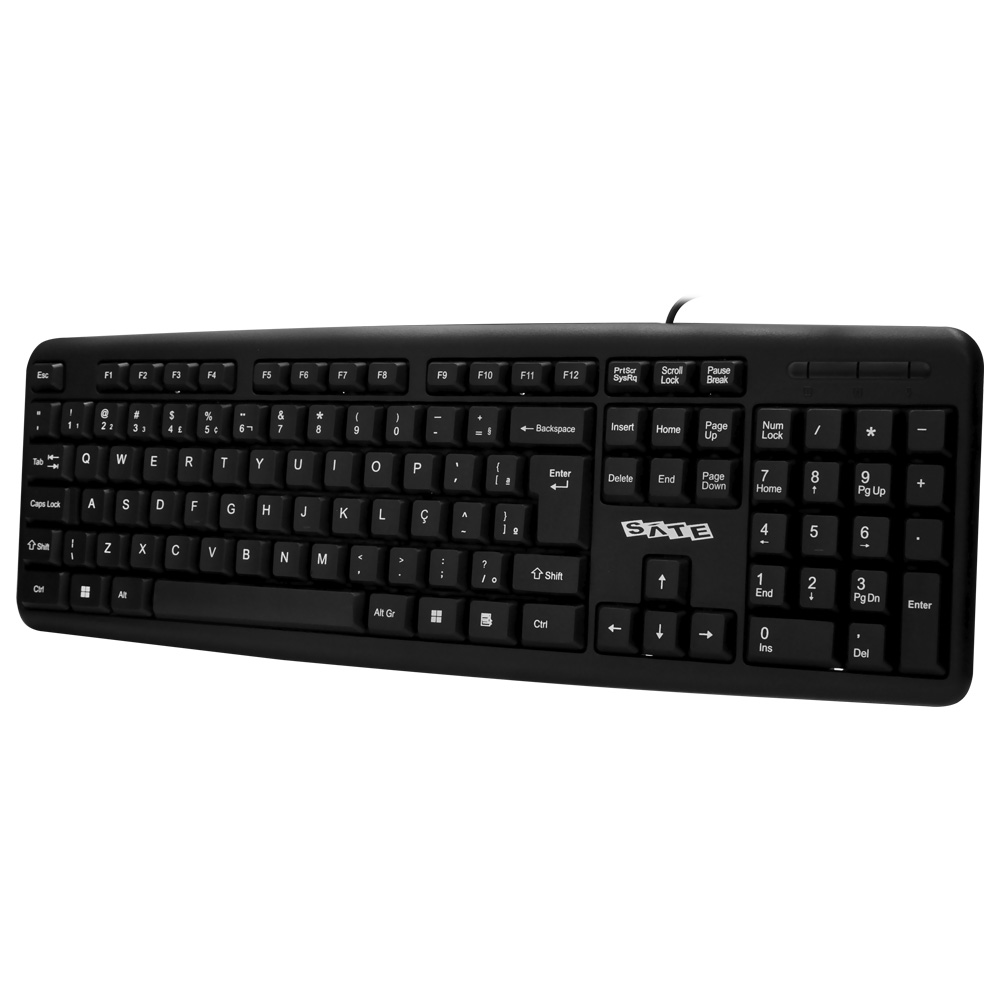 TECLADO SATE AK-951 PORTUGUES USB PRETO - Imagem 3