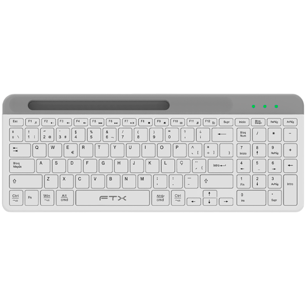 TECLADO FTXB105 PORTUGUES WIRELESS/BT BRANCO