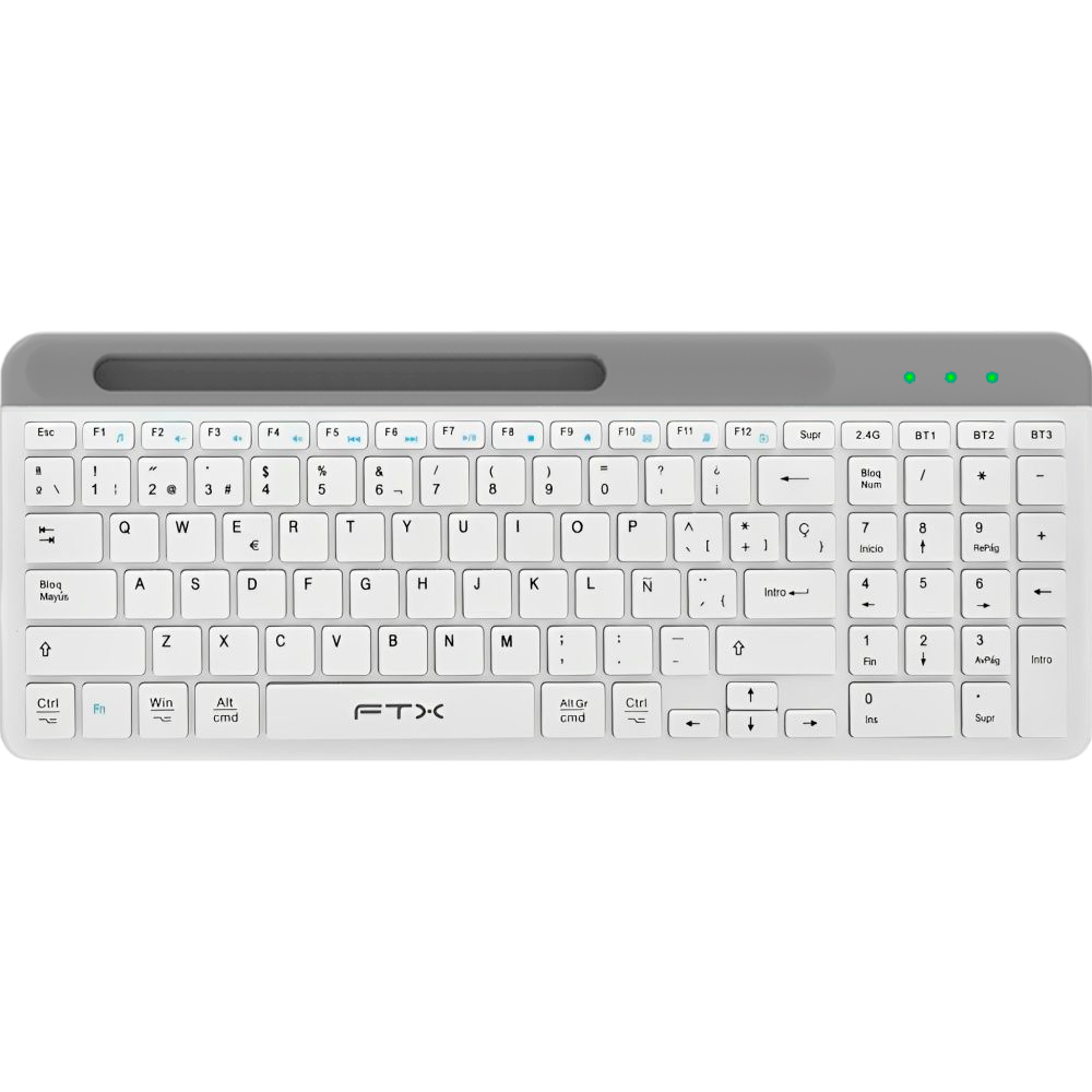 TECLADO FTXB105 ESPANHOL WIRELESS/BT BRANCO