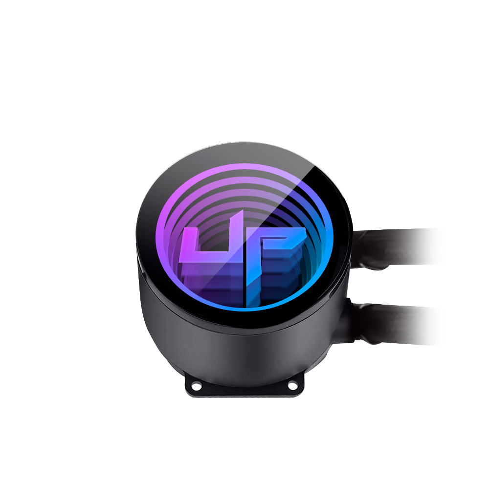 Water Cooler CPU UP Gamer Rainbow Liquid ARGB, 120MM, UP-RB-TR120, Intel 115X/1200/1366/1700/2011(V3), AMD AM2+/AM3+/AM4/AM5/FM2+/FM1, Preto - Imagem 2