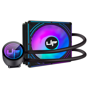 Water Cooler CPU UP Gamer Rainbow Liquid ARGB, 120MM, UP-RB-TR120, Intel 115X/1200/1366/1700/2011(V3), AMD AM2+/AM3+/AM4/AM5/FM2+/FM1, Preto
