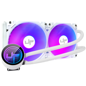 Water Cooler CPU UP Gamer Nevaska Liquid ARGB, 240MM, UP-NVK-TR240, Intel 115X/1200/1366/1700/2011(V3), AMD AM2+/AM3+/AM4/AM5/FM2+/FM1, Branco