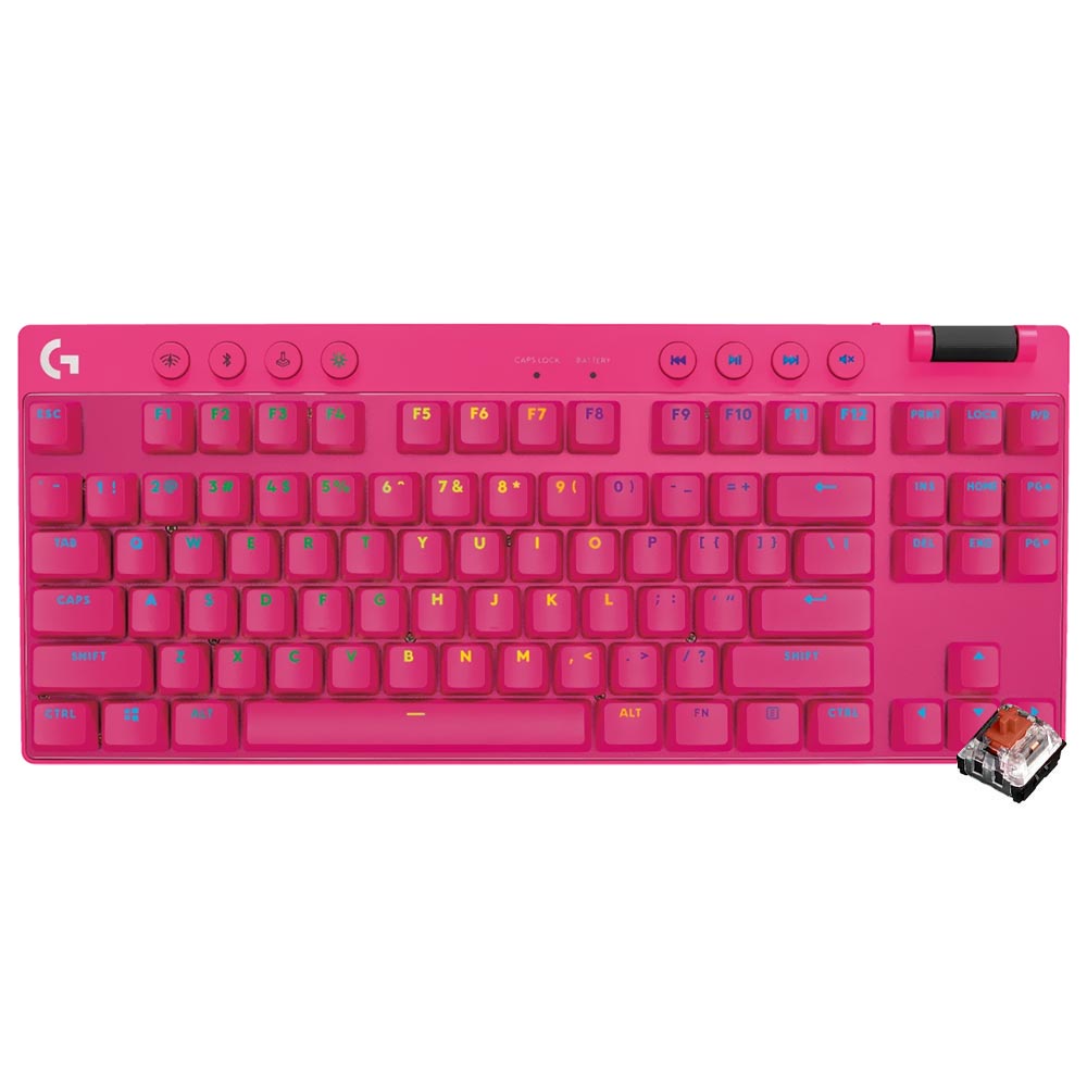 TECLADO LOGITECH G PRO X TKL LIGHTSPE WIRELESS PIN 920-012154/PINK