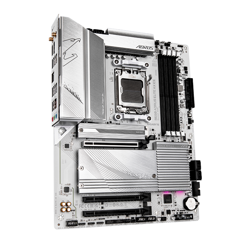 MB AM5 GIGABYTE B650 AORUS ELITE AX ICE DDR5/WIFI - Imagem 3