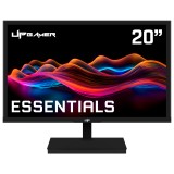 Monitor UP Gamer G Series Essentials, 20", HD, Tela Plana, 60Hz, 5Ms, HDMI, VGA, UPG20VA60, Preto