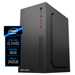 PC Montado Prime, Intel Core i5 2400 3.3GHz, 8GB DDR3 1600MHz, SSD 240GB, Placa Mãe H61M, Fonte 230W, Cooler Processador