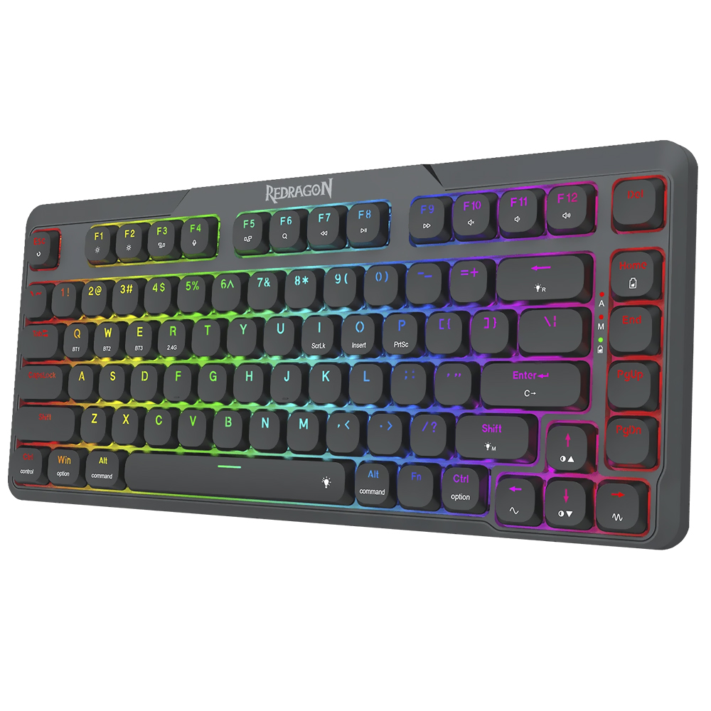 TECLADO REDRAGON K706RGB-PRO AETHER PRO 75% LOW PR BLACK - Imagem 2