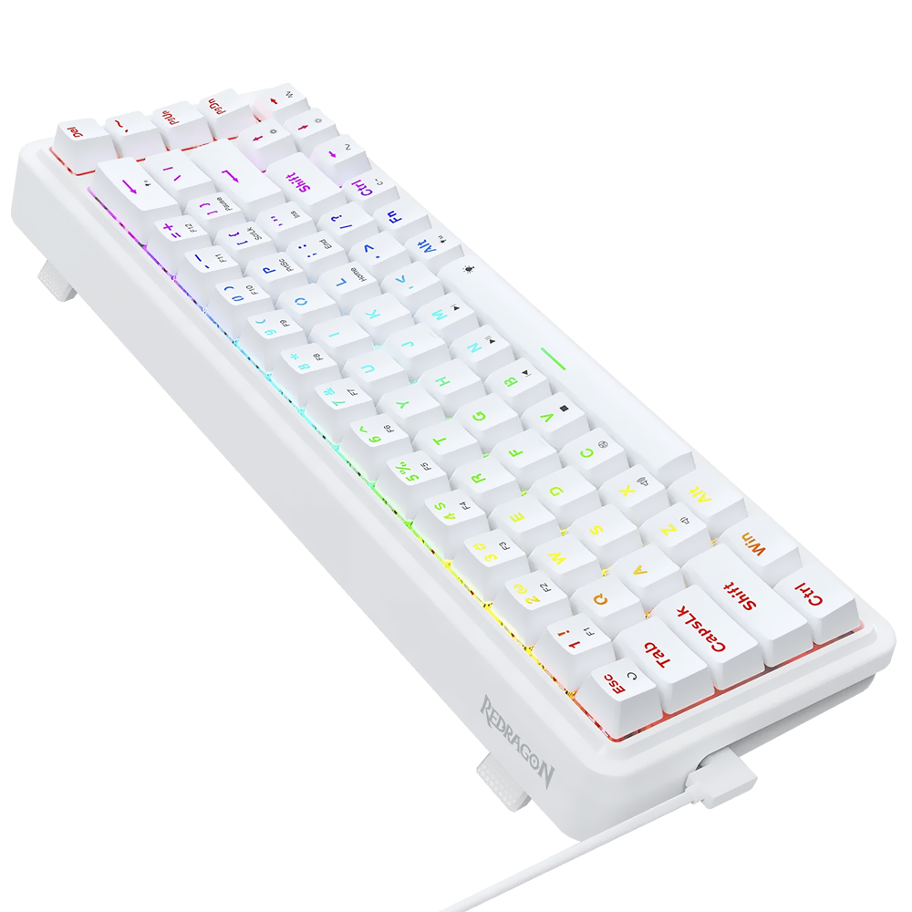 TECLADO REDRAGON K709W-RGB NOVA MECANI USA WHITE - Imagem 2