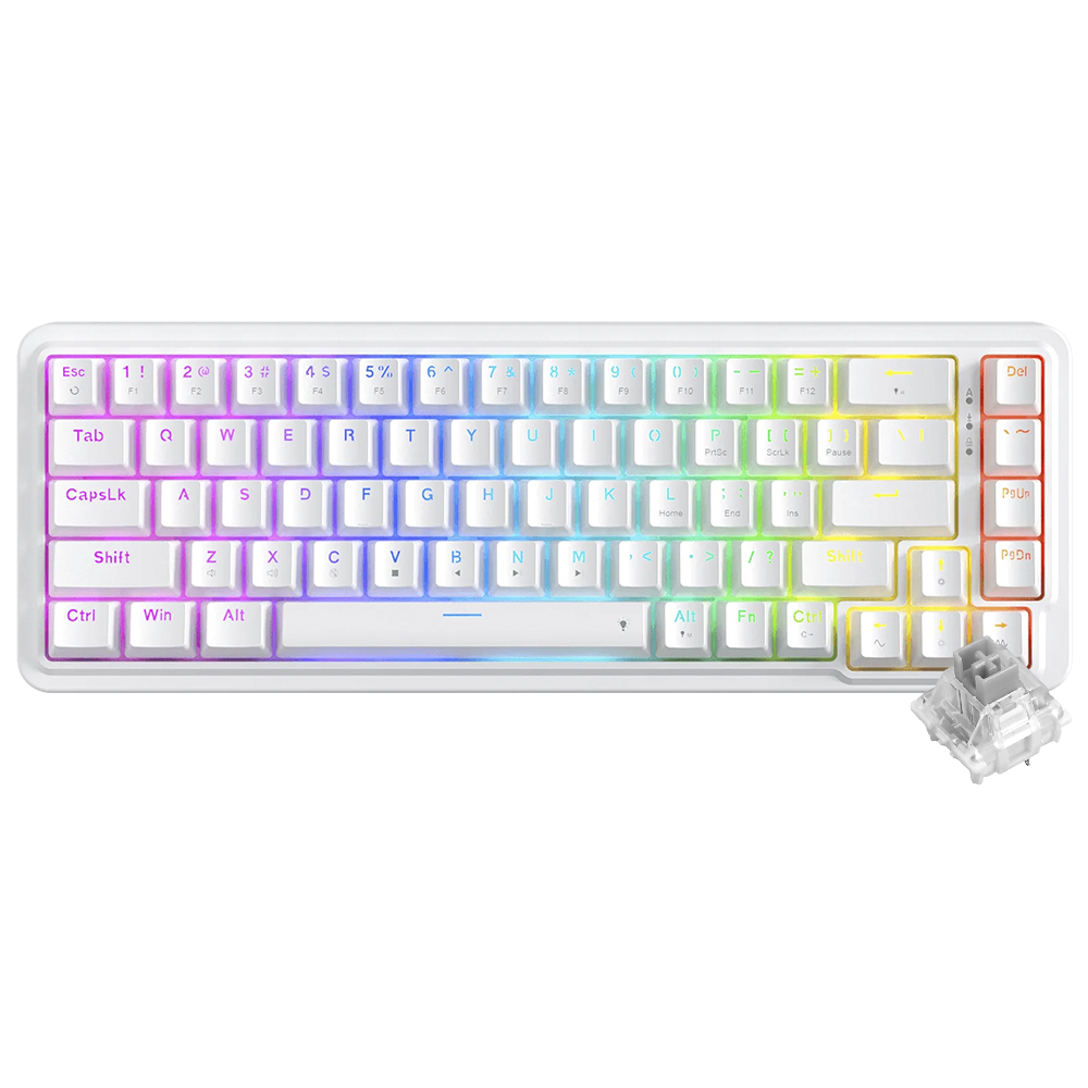 TECLADO REDRAGON K709W-RGB NOVA MECANI USA WHITE