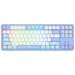 Teclado Redragon Star Blade Pro K707WBB, 80% Sem Fio USB-C BT, Switch Mambo, Branco/Azul, Inglês