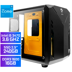 PC Montado UP Gamer BumBlebee, Intel Core i5 3470 3.6GHz, 16GB DDR3 1600MHz, SSD 240GB, Placa Mãe H61M, Fonte 200W, Cooler Processador