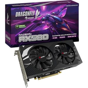 Placa de Video Keepdata Dragonfly 8GB AMD Radeon RX580, GDDR5, KDRX580-8GD5B, 256Bits, 1244MHZ, 1xHDMI, 1xDISPLAYPORT, 1xDVI, Preto