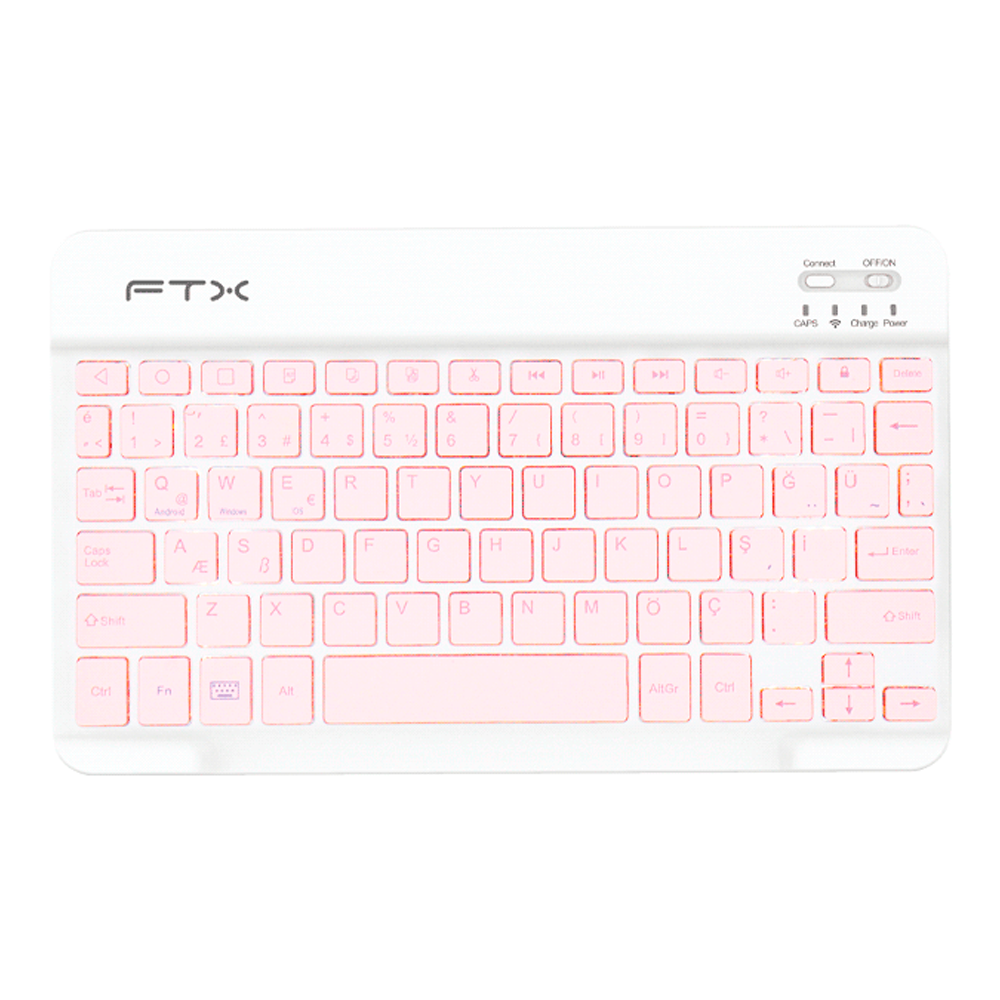 TECLADO FTX FTXB09 BLUETOOTH ESPANHOL ROSA 106234