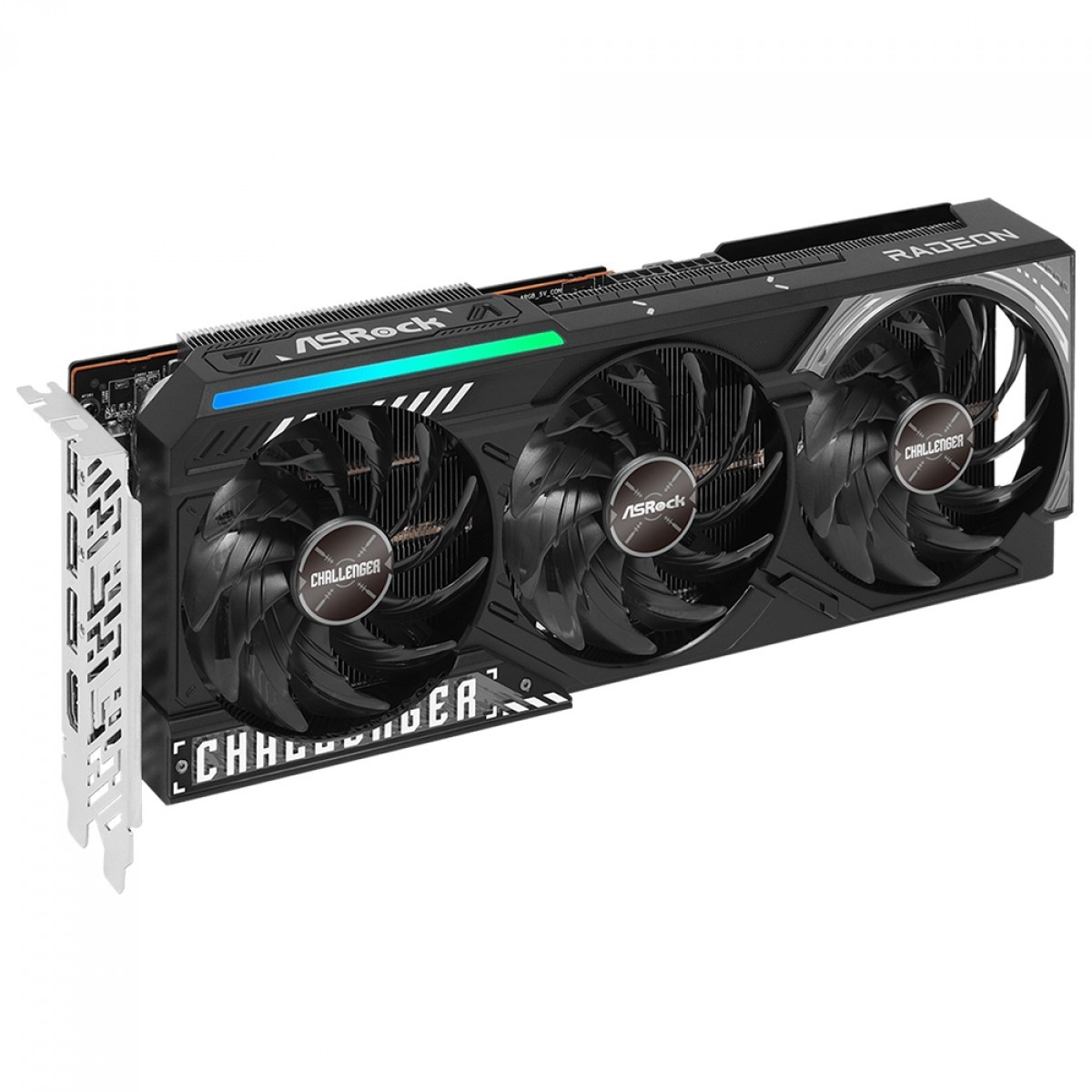 VGA RX9070 16GB ASROCK CHALLENGER 90-GA5NZZ-00UANF RX9070 CL 16G 3 FAN - Imagem 2