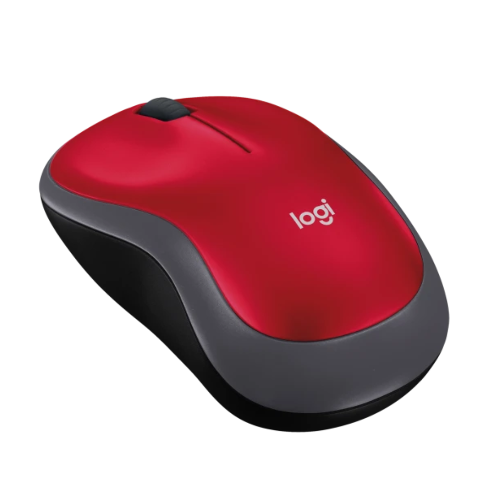 MOUSE LOGITECH M185 WIRELESS VERMELHO/PRETO 910-003635 - Imagem 2