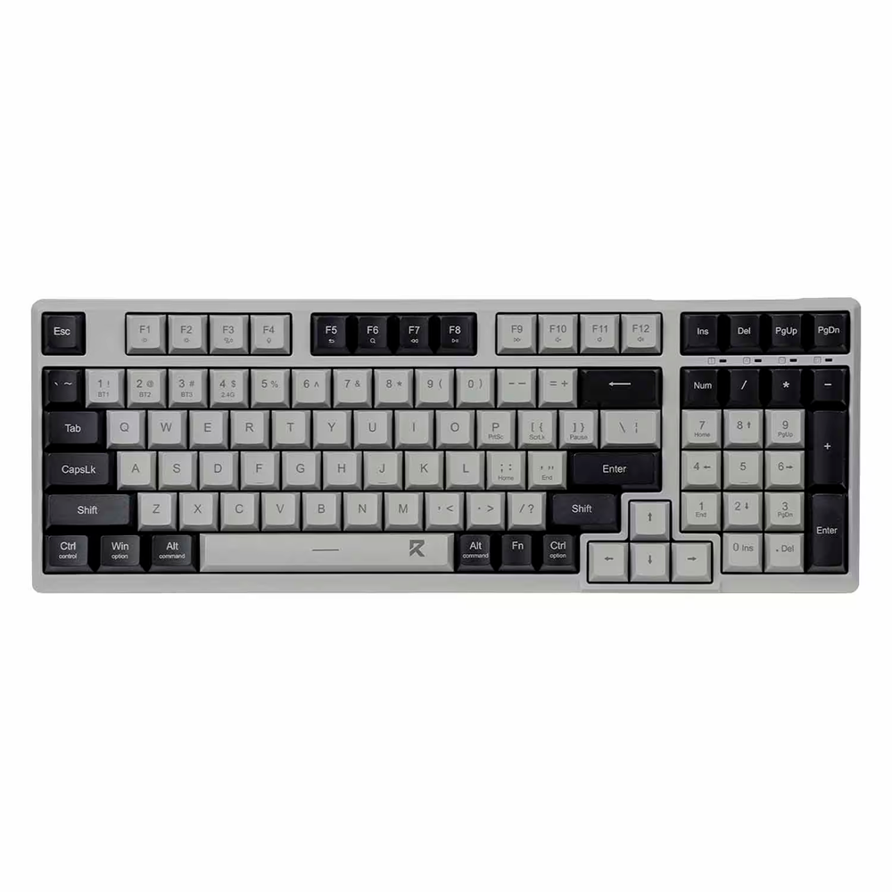 Teclado Redragon BK-7114GB, 96% Sem Fio BT, Switch Scissor, Preto/Branco, Inglês