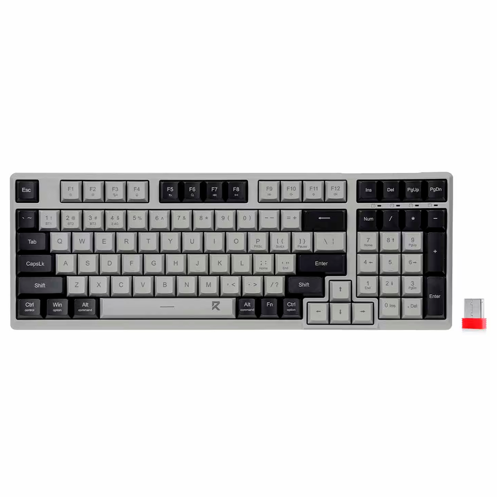 Teclado Redragon BK-7114GB, 96% Sem Fio BT, Switch Scissor, Preto/Branco, Inglês - Imagem 2