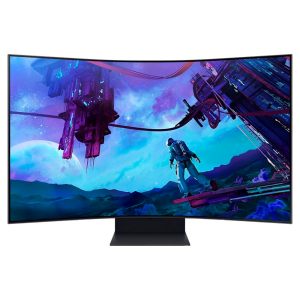 Monitor Samsung Smart Odyssey Ark G97NC LS55CG970NNXGO Curvo 55" UltraWide 4K QHD (3840 x 2160), 1ms, 165HZ, 3xHDMI 2.1, 1xDisplayPort 1.4, 2xUSB-A 2.0, 2xUSB-C, 2xUSB-B, 1xOptico, 1xConec.Audio, 1xLan Rj45, FreeSync Premium Pro, Alexa, Bluet