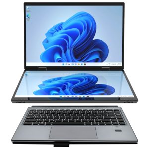 Notebook Dub Thinkbook 360 Dual DBN2S360, Intel N95 3.40GHZ, 16GB RAM, 256GB SSD, 2X Tela 14" Touch 360° 2.2K (2240 x 1400), Windows 11 Home, Espanhol, Cinza
