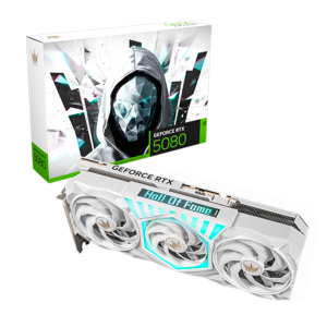 Placa de Vídeo GALAX GeForce RTX5080 GALAX HOF GAMING EDITION, 16GB GDDR7, 256Bits, 1x HDMI 3x DisplayPort, 58NZN6MDDPFG, Branco