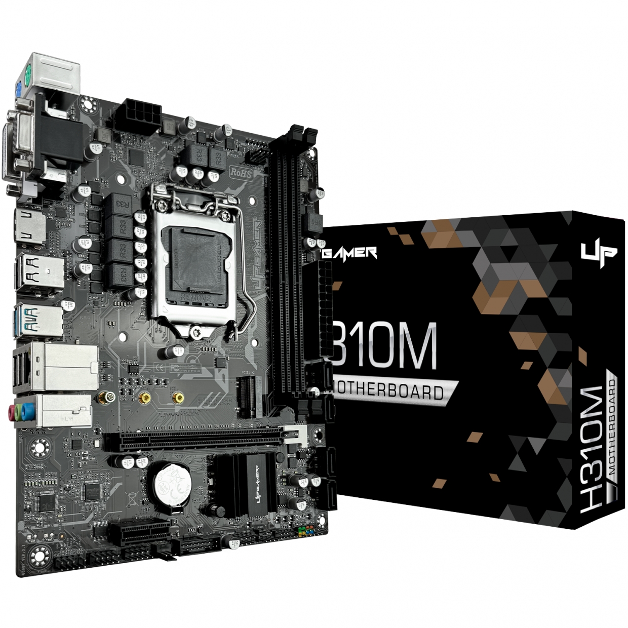 Placa Mãe UP Gamer H310M, Intel LGA 1151, m-ATX, DDR4, M.2 NVMe, UP-H310M