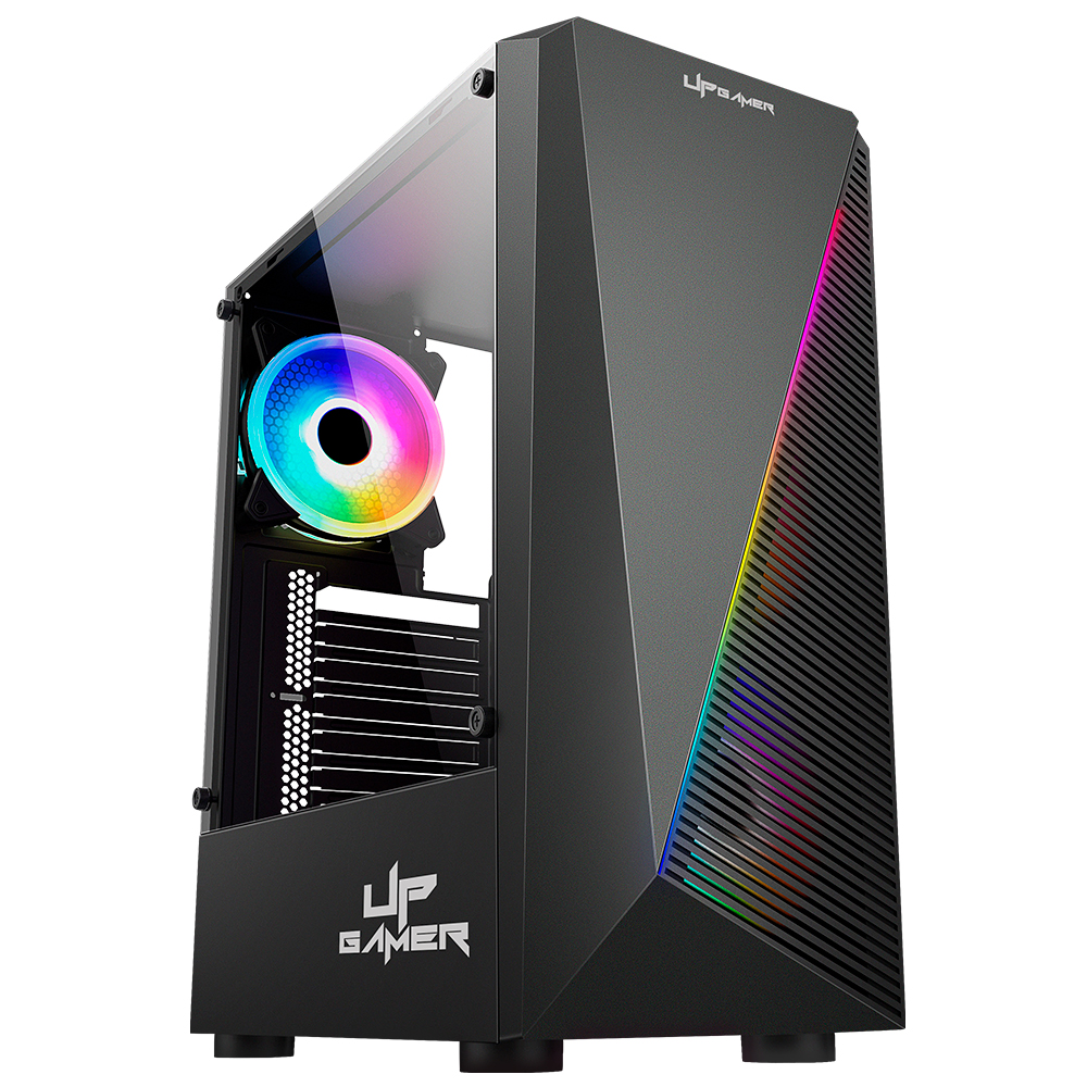 PC Montado UP Gamer Cronos, Intel Core i7 2600 3.8GHz, 16GB DDR3 1600MHz, SSD 480GB, Placa Mãe B75M, Placa de Vídeo GT740 2GB, Fonte 400W, Cooler Processador, Teclado, Mouse, Fans ARGB - Imagem 7
