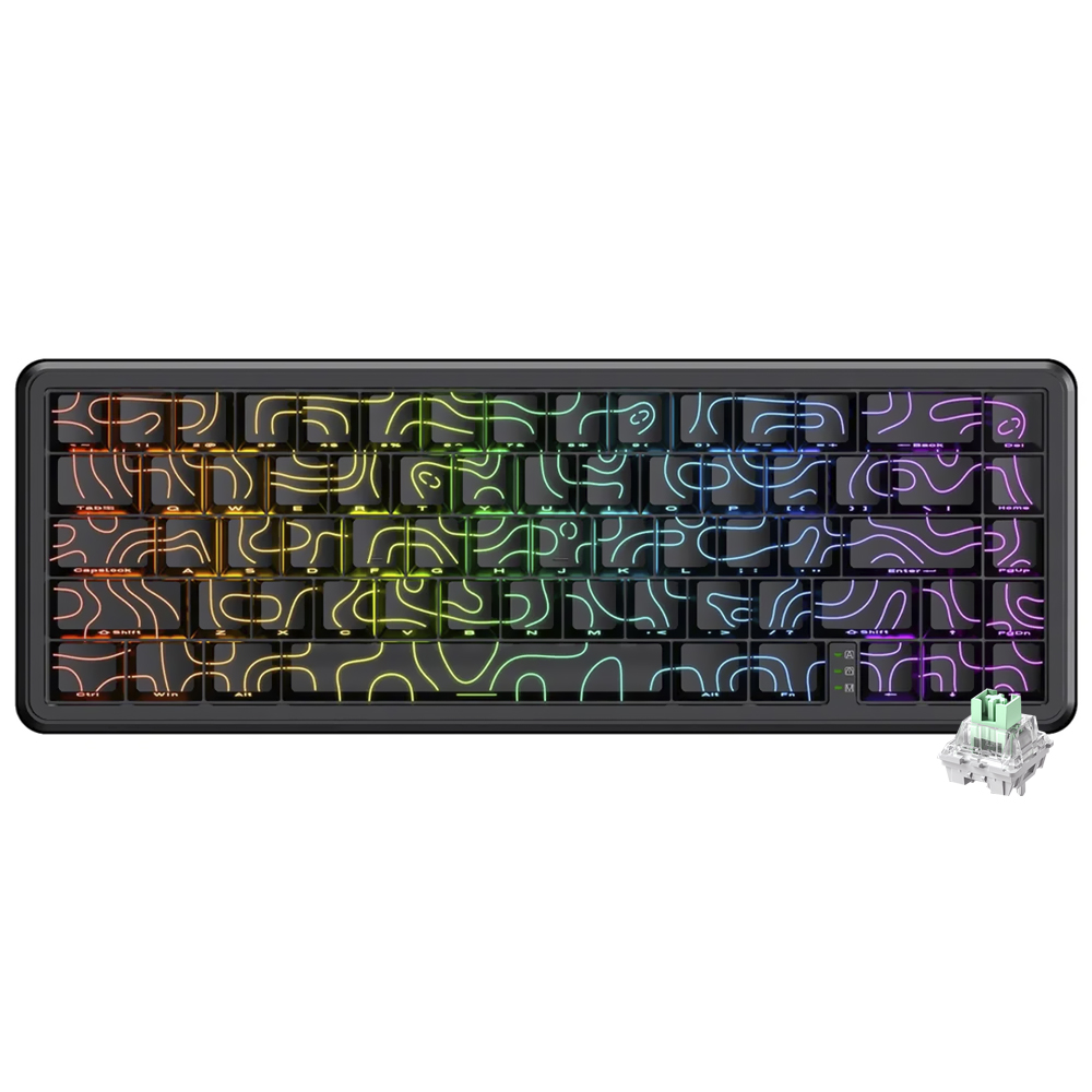 TECLADO ONIKUMA G67 MAGNETICO USB-C RGB BLACK - Imagem 3